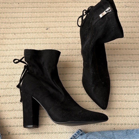 Catherine Malandrino Black Heeled Boots - Picture 1 of 3